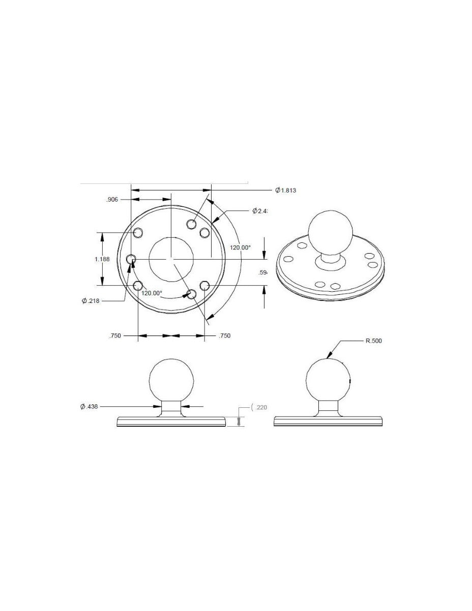 RAM Mounts Ball Bases (size: B) RAM-B-202U