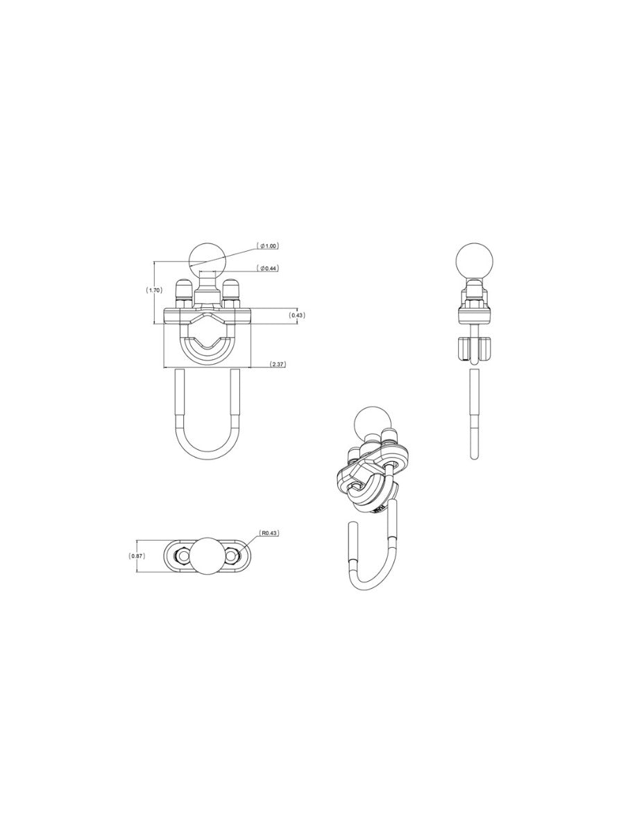 RAM Mounts Ball Bases (size: B) RAM-B-231ZU